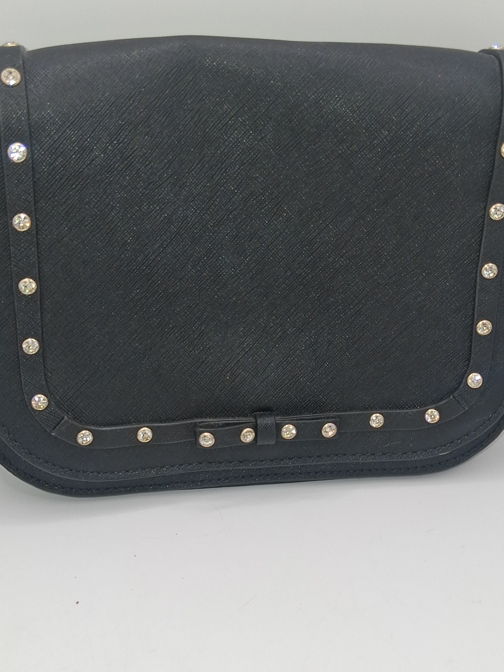 kate spade Black Studded Flap Crossbody Bag New - Picture 2 of 5